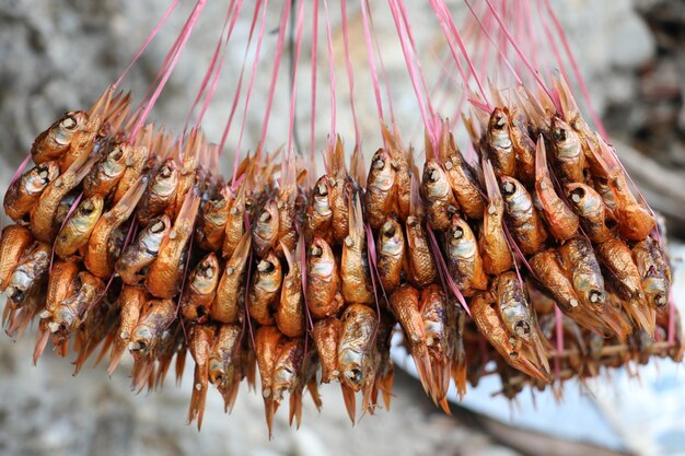 Photo close-up of dried for sale at market