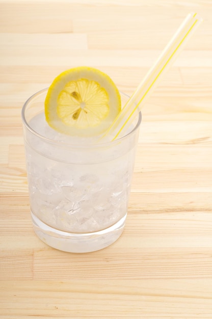 Close-up of drink in drinking glass on table