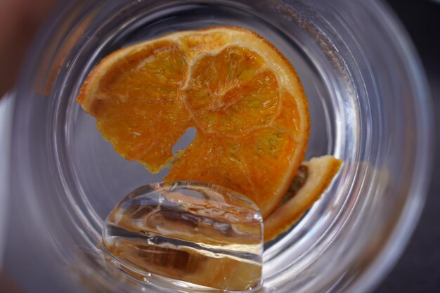 Close-up of drink in glass jar