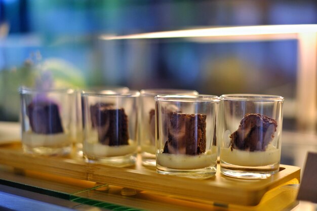 Close-up of drink in glass on table