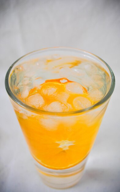 Close-up of drink in glass on table