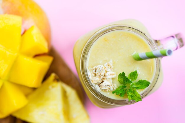 Close-up of drink in jar