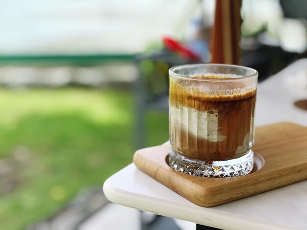 Photo close-up of drink on table