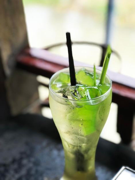 Close-up of drink on table