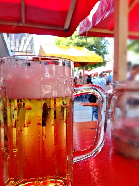 Close-up of drink on table