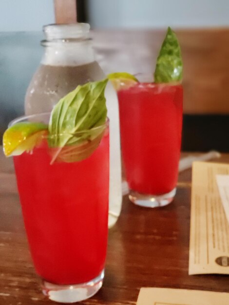 Close-up of drink on table