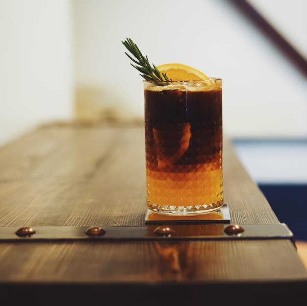 Close-up of drink on table