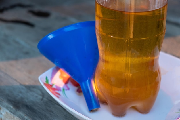 Photo close-up of drink on table