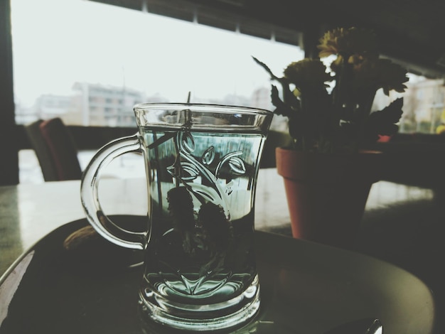 Photo close-up of drink on table