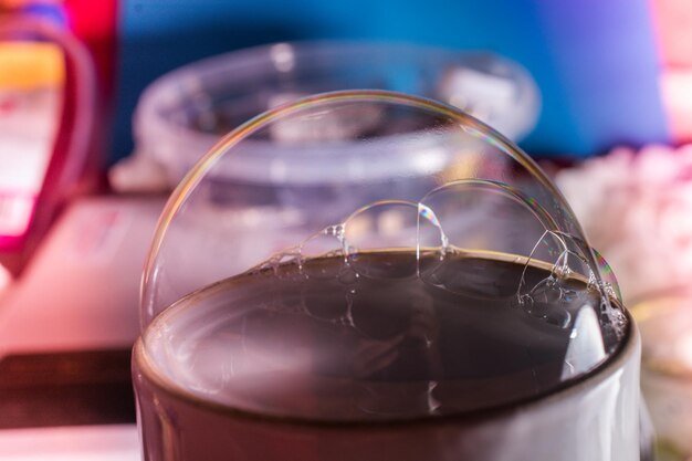 Photo close-up of drink on table