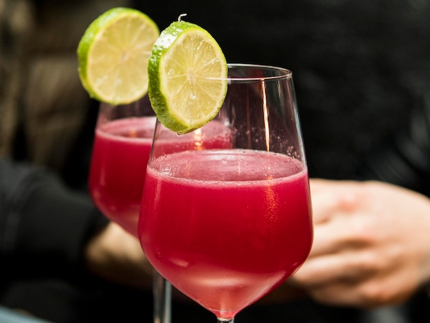 close-up of drink on table
