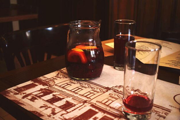 Close-up of drink on table