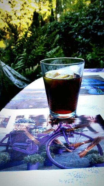 Close-up of drink on table