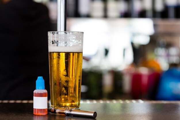 Close-up of drink on table