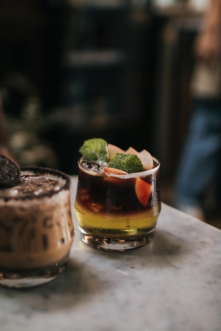 Photo テーブルの上の飲み物のクローズアップ