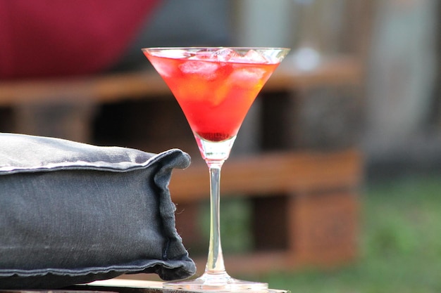 close-up of drink on table