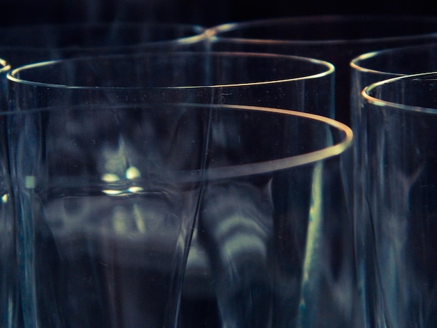 Photo close-up of drinking glasses