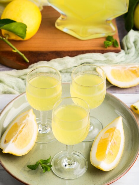 Close-up of drinks on table