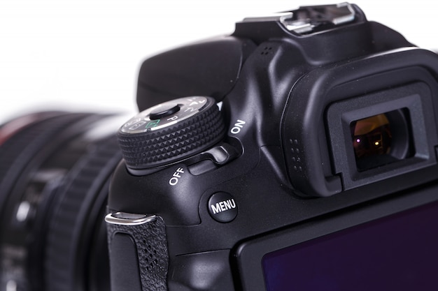 Photo close up of dslr camera