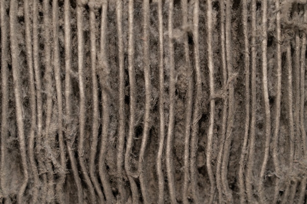 Close-up on dust from air air conditioner filter