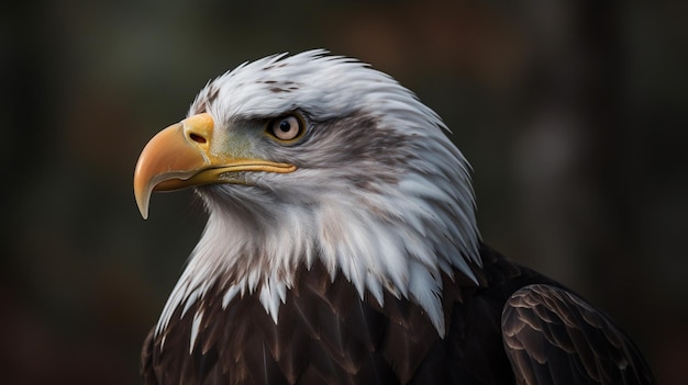 A close up of an eagle's beak.