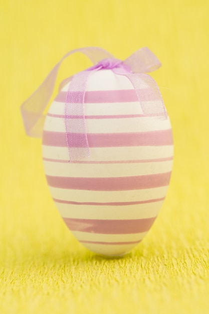 Photo close up on easter egg standing