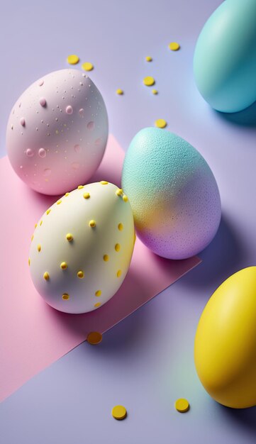 Photo close-up of easter eggs