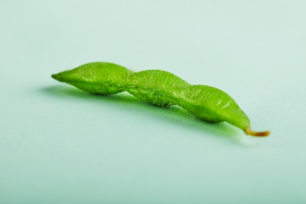 Close up on edamame or soybeans isolated