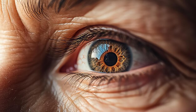 Close up of an elderly womans eye