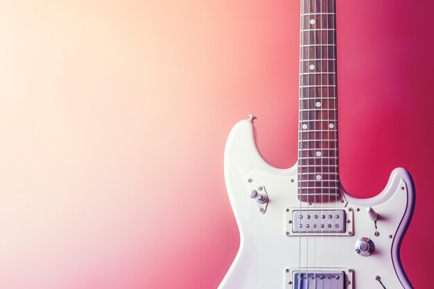 close up an electric Guitar background Banner