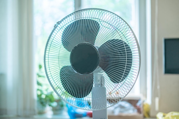 Close up electrical air cooler at home in the room