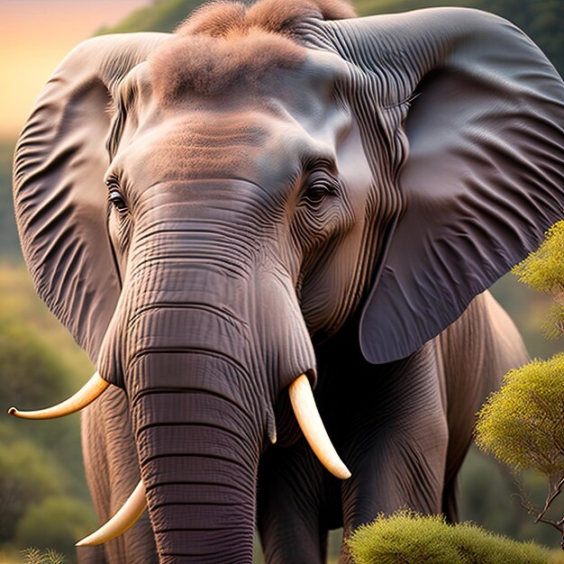 Close up of an elephant