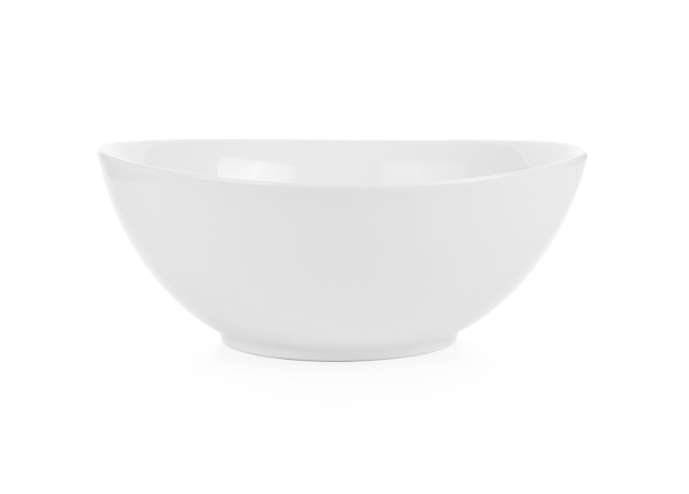 Close-up of empty bowl against white background