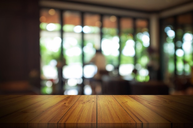 Close-up of empty wooden table