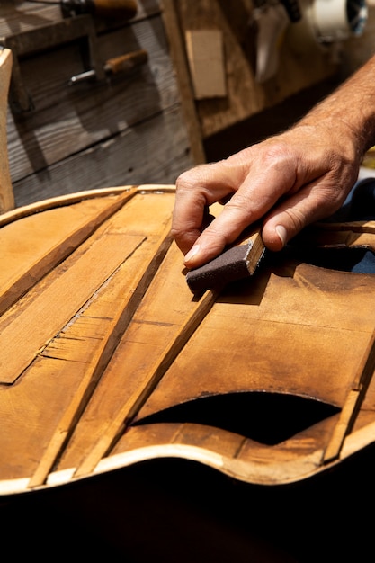 close up on engraving art tools