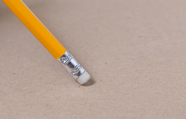 Close up of a eraser pencil, Eraser pencil, Write sharpened and erase concept