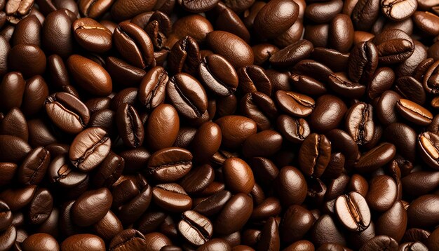 Photo close up of espresso beans