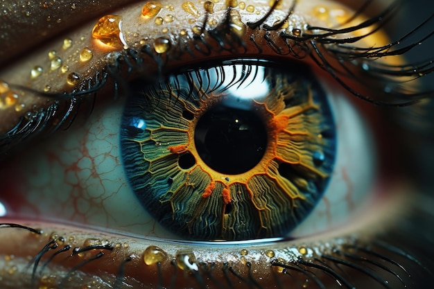 Photo close up of an eye