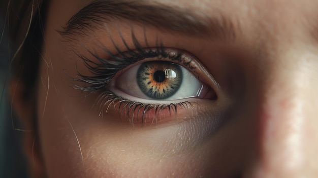 A close up of an eye