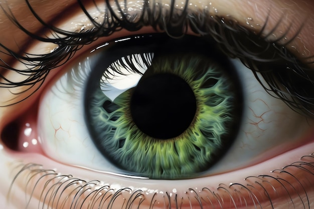 A close up of an eye