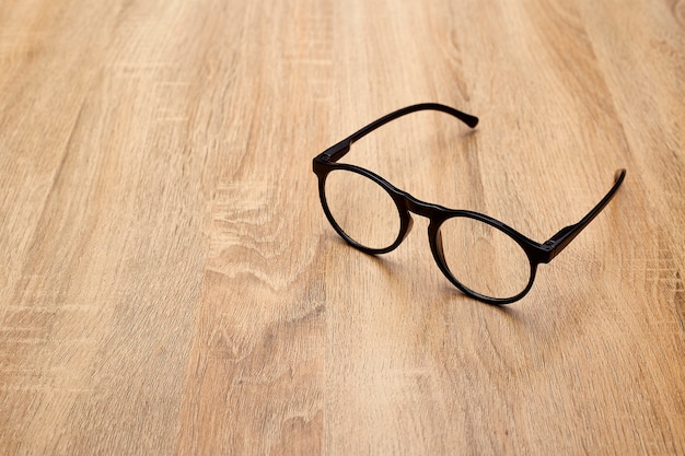 Close Up Of Eyeglasses On Table