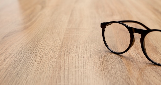 Close Up Of Eyeglasses On Table