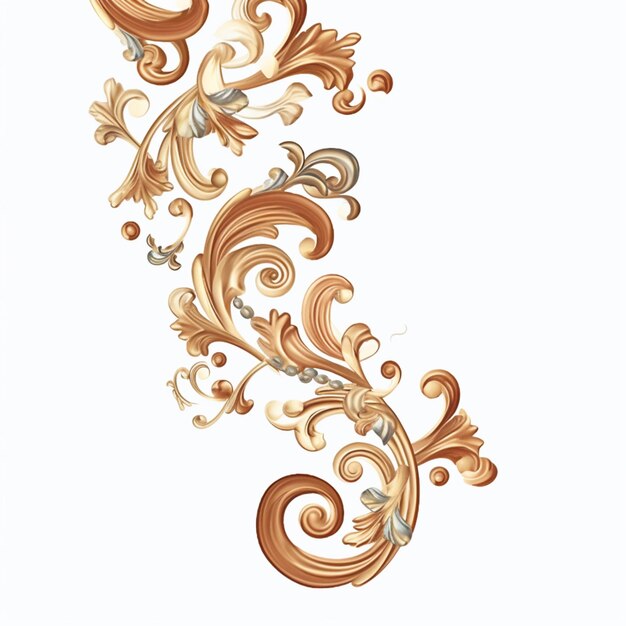 Photo a close up of a fancy design on a white background generative ai