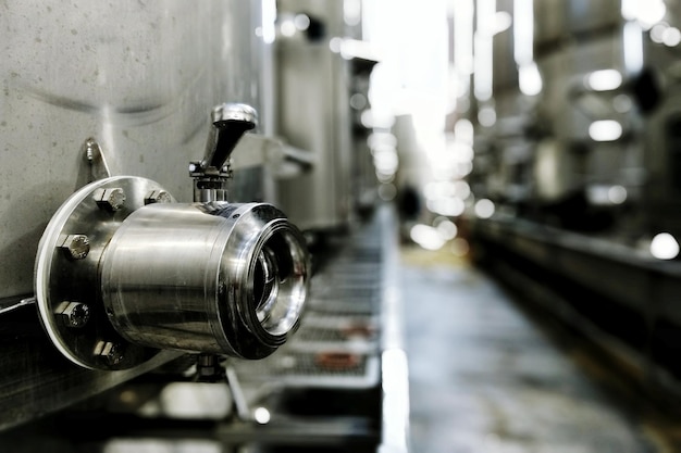 Photo close-up of faucet on storage tank