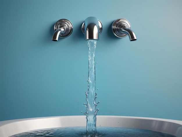 A Close Up Of A Faucet With Water Coming Out Of It