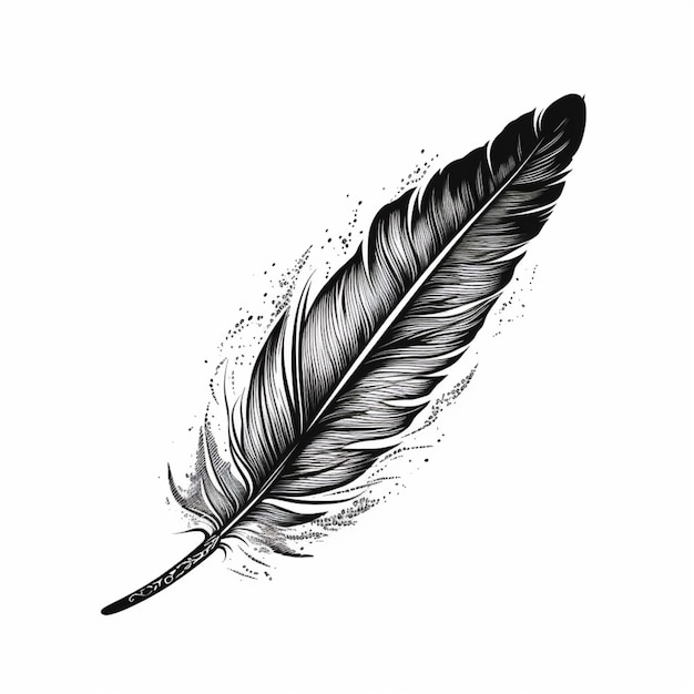 A close up of a feather on a white background generative ai