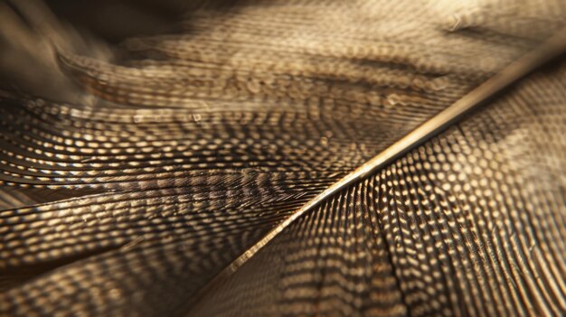 Photo close up of a feather with blurry background