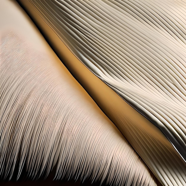 A close up of a feather with the word on it