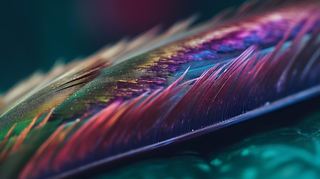 A close up of a feather