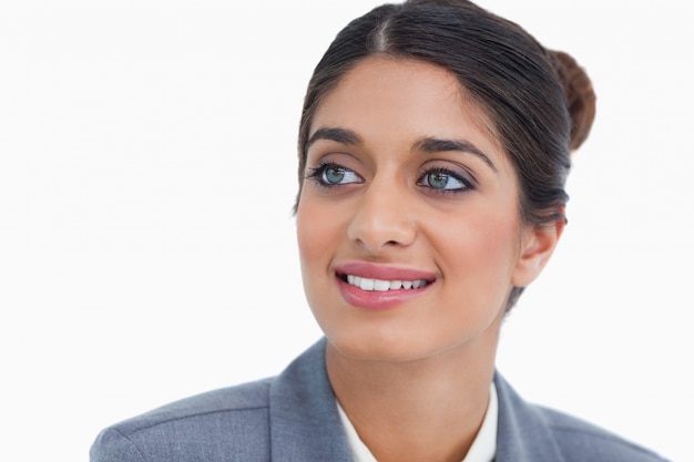 Close up of female entrepreneur looking to the side